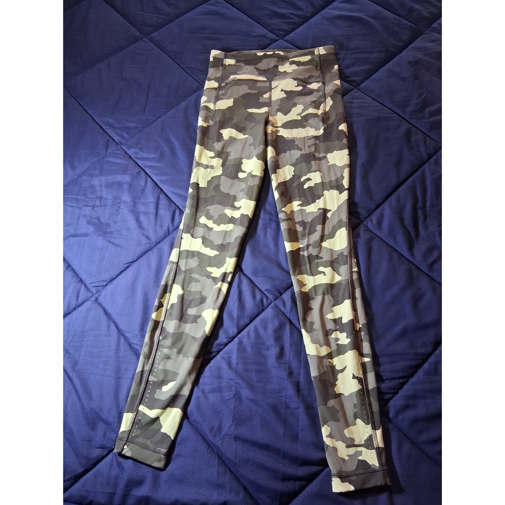 Lululemon Heritage 365 Camo‎ Green Multi High Rise Leggings Size 4 Yoga Tights